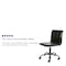 Flash Furniture Low Back Designer Armless Black Swivel Task Chair DS-512B-BK-BK-GG - alternate 6